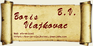 Boris Vlajkovac vizit kartica